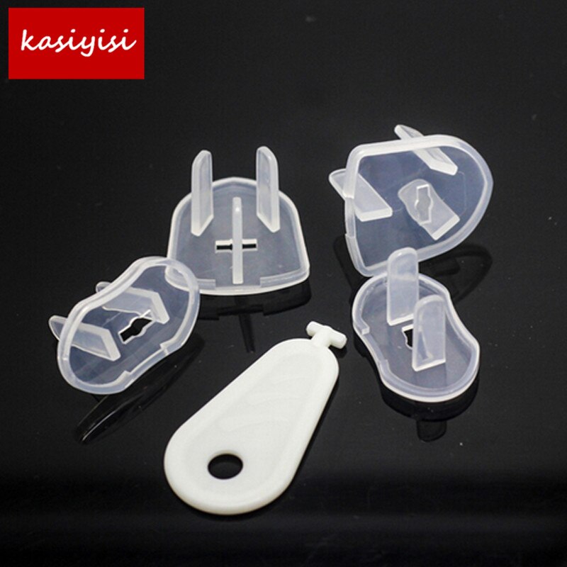 1 Set Transparent Safety Electric Plug Lock Cover Baby Toddler Infant Child Shock Protector New Arrival HTRQ0463