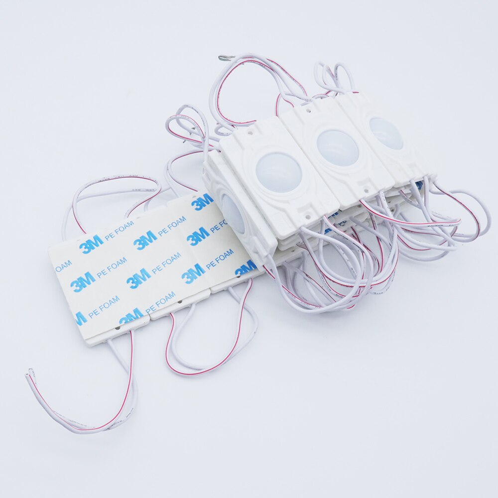 20 stk  ac 220v led moduler smd 2835 6 lysdioder  ip65 cob led modul lys med linse reklamebaggrundsbelysning ingen behov for driver