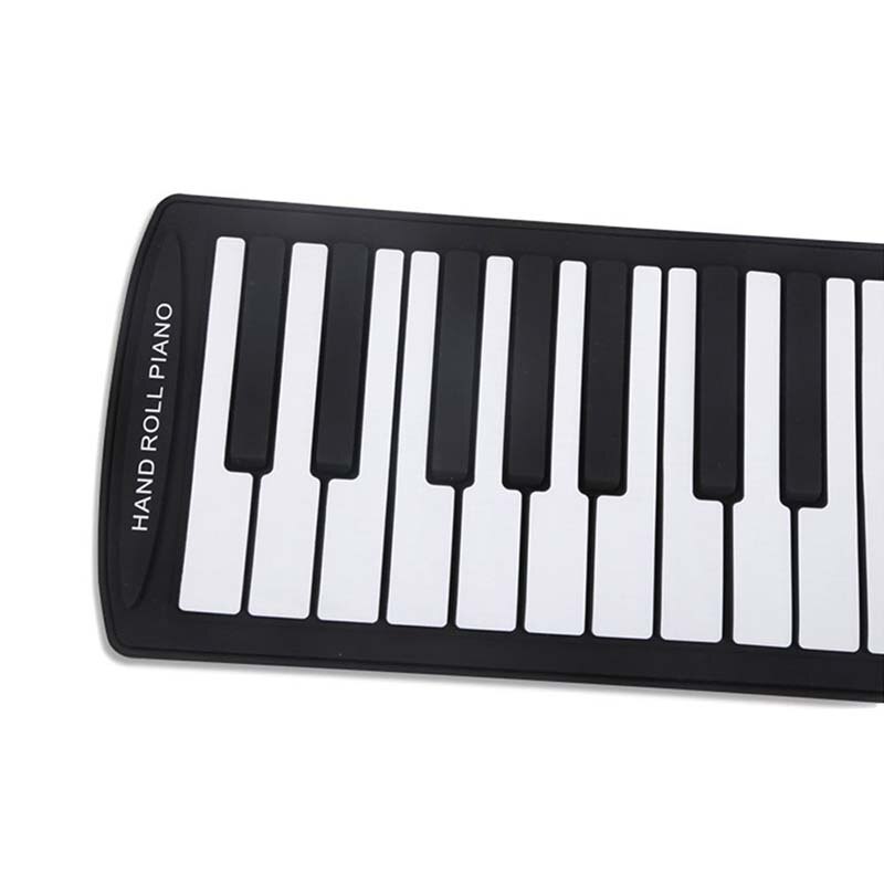 Teclado electrónico portátil con 61 teclas, Flexible, enrollable, USB, MIDI, rollo de Piano manual
