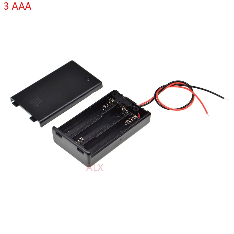 1 PCS 3 AAA batterij houder met schakelaar wire Leads op/off 3x1.5 v 4.5 V 3AAA batterij case Opbergdoos diy 3 slot AAA 3 XAAA 3 X AAA