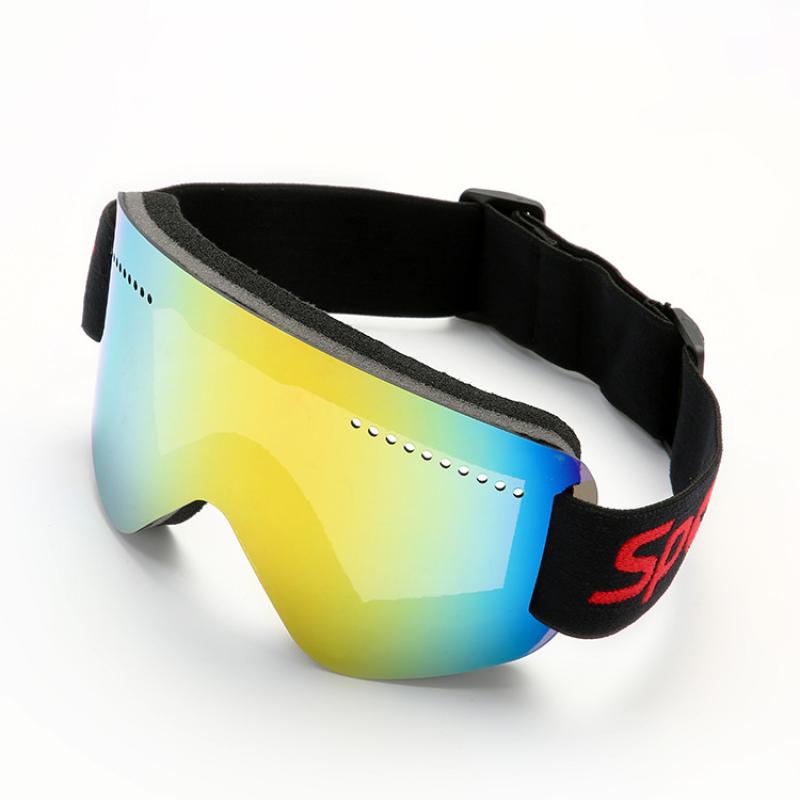 Unisex outdoor skibrillen, snowboardbrillen, anti-condens skibrillen, volledige revo-coating, uv-bescherming