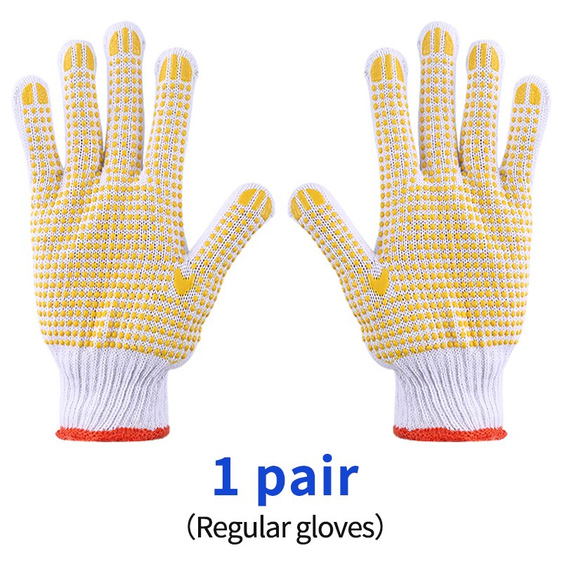 Guantes de trabajo resistentes al desgaste para trabajadores, protección de seguridad para construcción, multifunción, a prueba de Cortes, antivibración, 1 par: Regular(yellow)