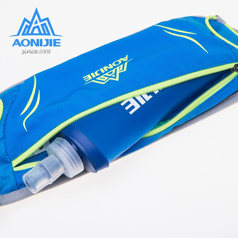 Aonijie polyester udendørs taljetaske mænd kvinder sport vandtætte taljeposer pakke løbebæltetaske til vandring løbecykling