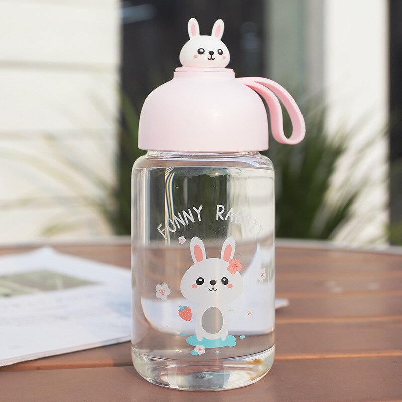 Bouteille d'eau en verre pour enfant/fille, 300ml, tasse à jus, tasse à lait, anti-fuite, en plein air, Sport, dessin animé, mignon: 3