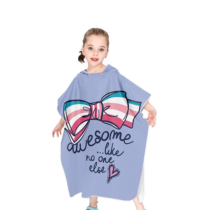 Eenhoorn Childrens Hooded Strandlaken Cartoon Meisjes Seaside Veranderende Gewaad Handdoek Dieren Jongens Meisjes Strand Mantel: 03J