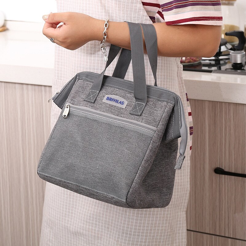 Cute Waterproof Canvas Insulated Thermal Cooler Lunch Box Carry Tote Storage Bag Bolsa Termica