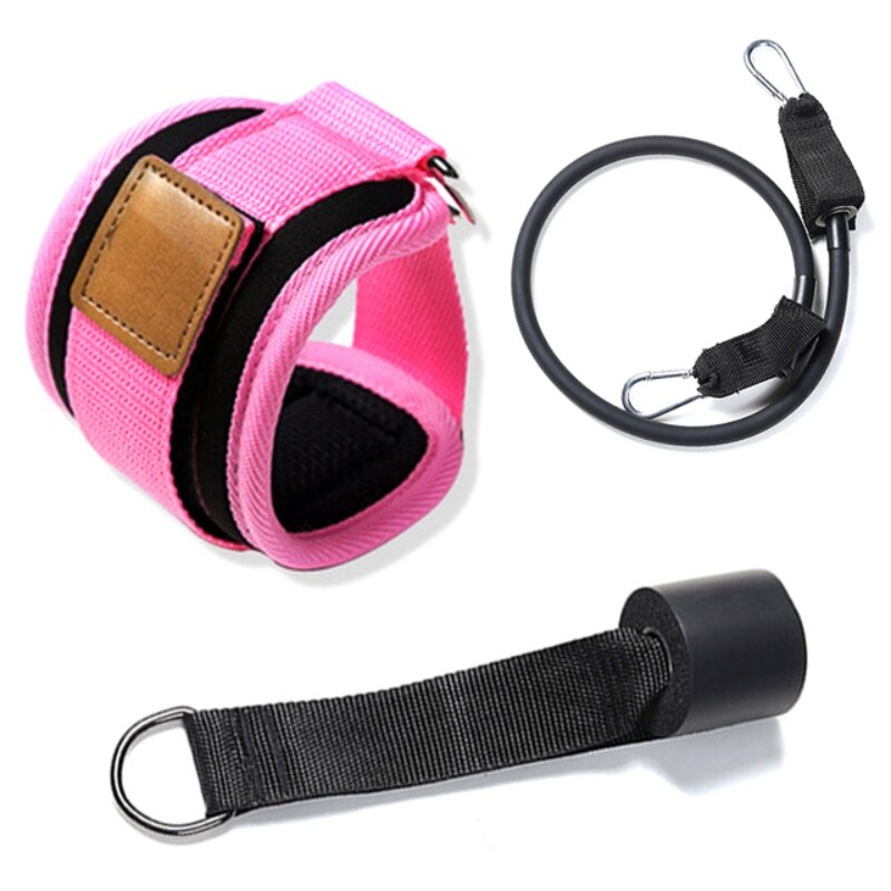 Fitness Resistance Bands Enkelbandjes Neopreen Enkelboeien Voor Kabel Machines Been Gym Workout: Pink Set