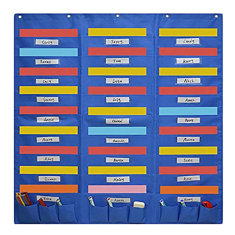 Organization Center Pocket Chart, Wall File Organizer Folder for Office, Home, School, Studio