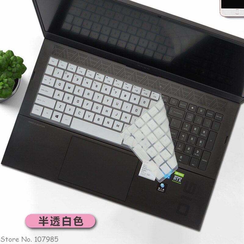 Silicone Clear TPU Laptop keyboard Cover Protector Skin For HP Victus 16.1&quot; Gaming Laptop / HP Victus 16 inch Notebook: White