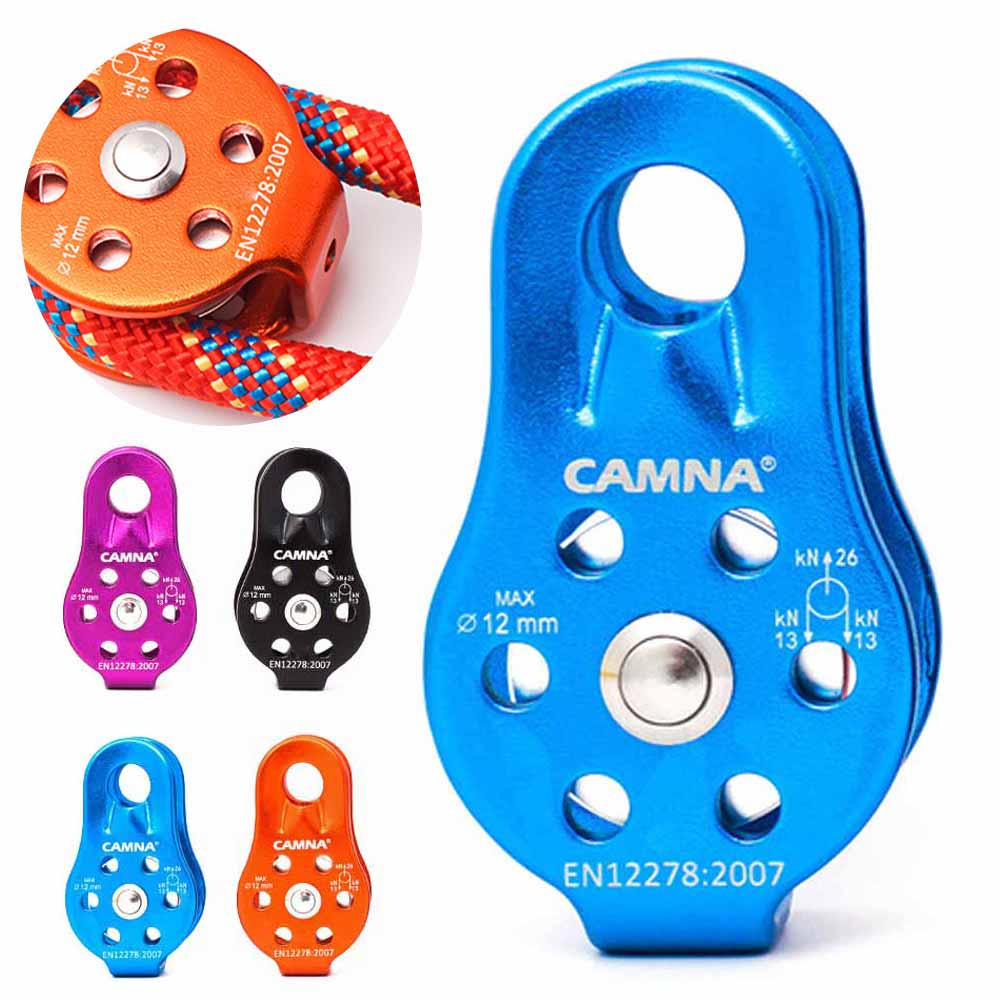 Micro Klimmen Katrol 26KN Micro Katrol Vaste Side Trolley Voor Klimmen Redding Omhoog Werken Abseilen