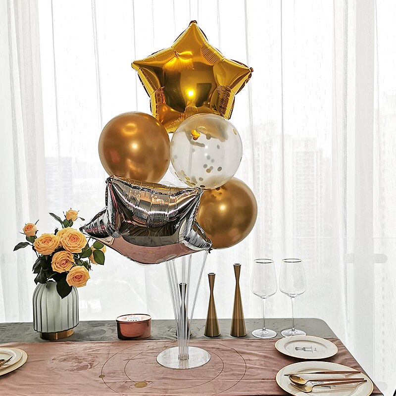 Supports de ballons cylindriques, 7 Tubes, décoration de fête prénatale, pour anniversaire, 7 Tubes