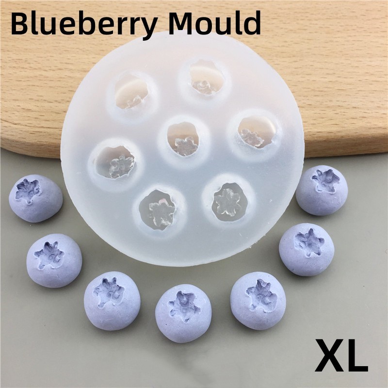 Nuova simulazione candela di frutta stampo in silicone 3D mirtillo lampone a forma di fondente stampo fai da te cioccolato stampo da forno strumento di decorazione della torta: VIOLETTA/Viola