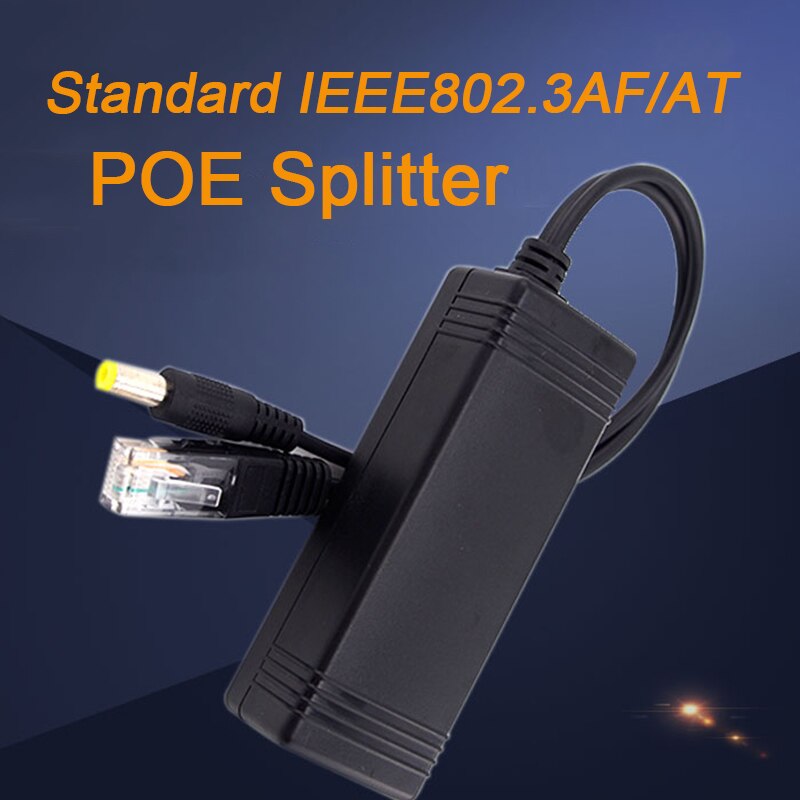 Divisor PoE activo de 10/100M, potencia sobre Ethernet, 48V a 12V, compatible con IEEE802.3af/at estándar