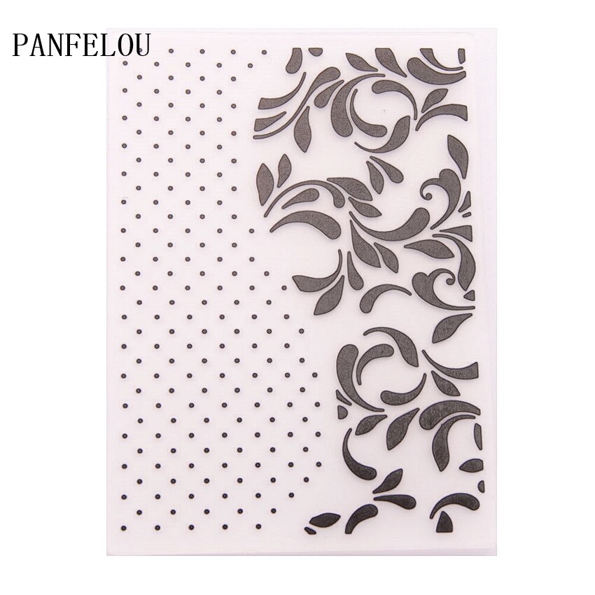 12.7X17.8 Cm Bladeren Dot Embossing Mappen Plastic Voor Scrapbooking Diy Template Fondant Cake Fotoalbum Kaart Maken
