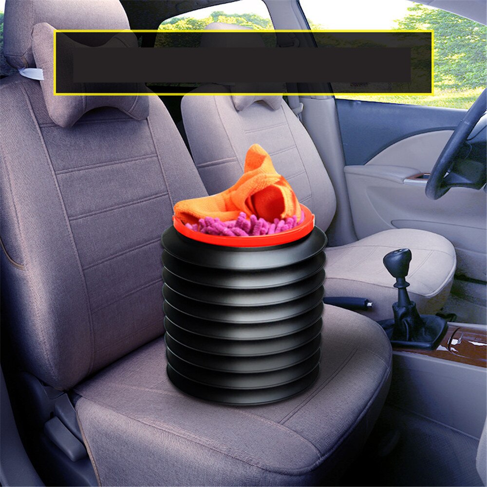 4L Car wash bucket car folding collapsible Camping fishing bucket of high container storage box Household trash can