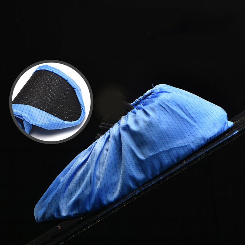 Waterproof Shoe Covers Reusable Elastic Non-slip Boot Covers Homes Guests Protective Shoes Covers Solid Blue Thick Overshoes