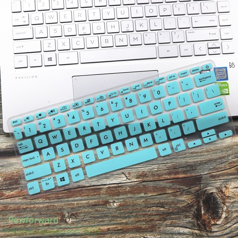 for ASUS VivoBook 14 X403F X403 X403FA X412 X420UA A403FA X412FJ X420 laptop keyboard Protective Keyboard Cover Protector: whiteblue