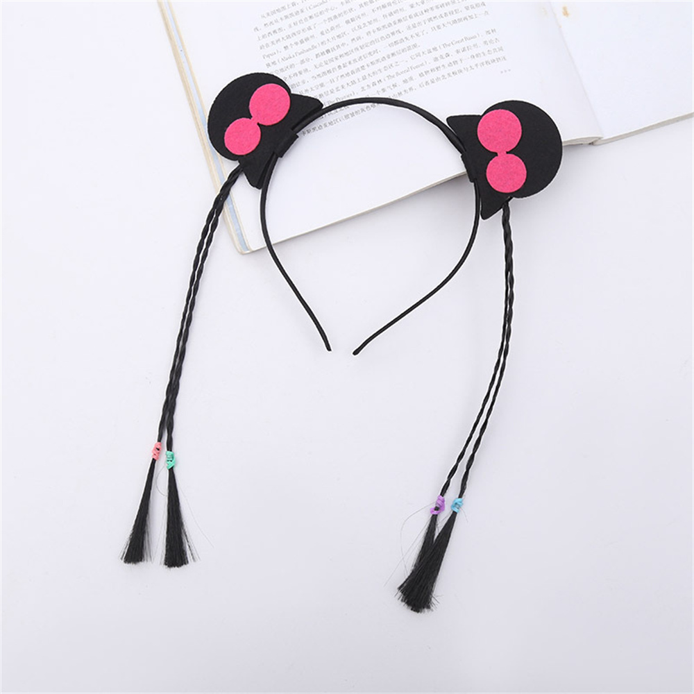 Interesantes trenzas DIY diademas Tiktok divertida diadema para mujeres hombres broma práctica sombrerería de accesorios para el cabello: YELLOW