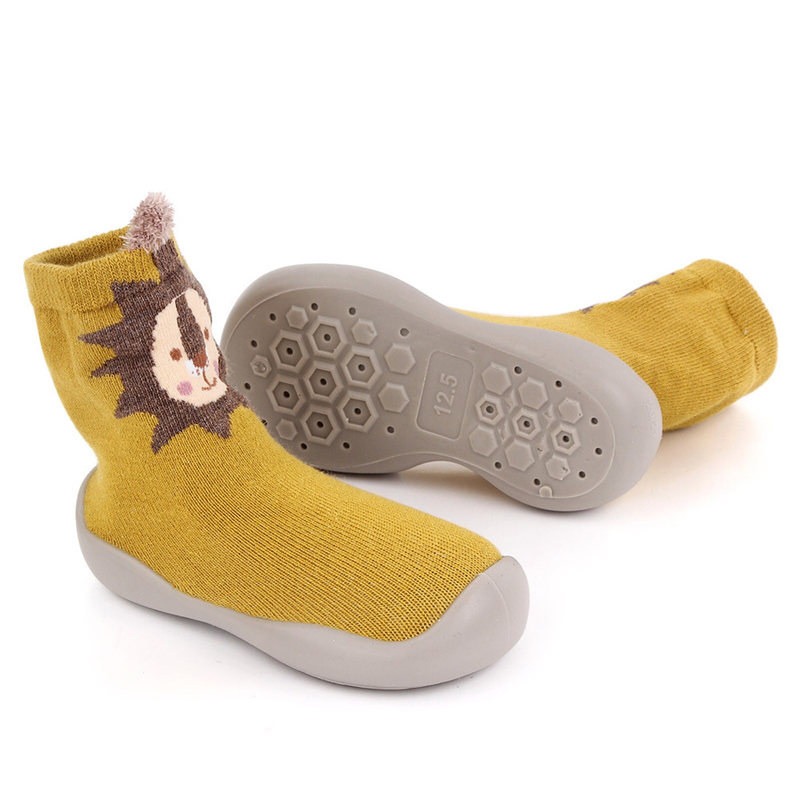 Baby Jongen Meisje Sokken Cartoon Warme Vloer Sokken Rubberen Zool Schoenen Anti-Slip Eerste Wandelaar Navidad Kerst Babysokjes calcetines