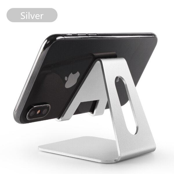 Universele Mobiele Telefoon Stand Bureau Houder Aluminium Telefoon Tablet Beugel Voor Iphone 11 Se 7 8 Voor Ipad Pro mobiele Telefoon Houder: silver