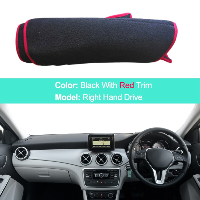 Car Dashboard Cover DashMat For Mercedes Benz GLA X156 GLA180 GLA200 GLA220 GLA250 220 220d AMG: RHD Red