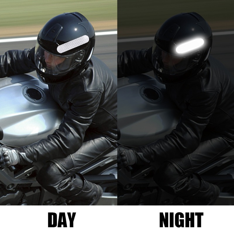 60/10 stücke Motorrad Helm Reflektierende Streifen Aufkleber Nacht Sicheres Fahren Warnband Allgemeine Fluoreszierende Auto Dekorative Aufkleber