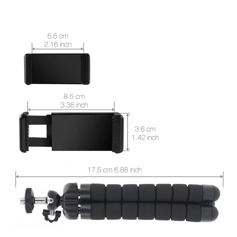 DUSZAKE – Mini trépied Gorillapod Flexible pour téléphone, pour appareil photo, poulpe, pour iPhone, Xiaomi, Samsung