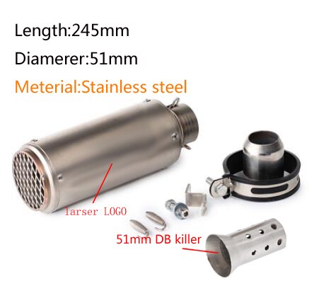 51Mm/60Mm Inlet Motorfiets Pijp Escape Uitlaat Sc Uitlaat Voor Gp-Project Met Db killer Universal Pitbike Vespa: I