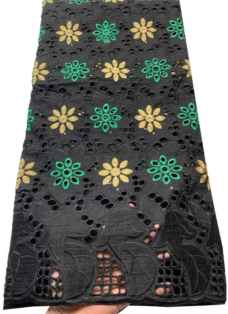 Tissu africain nigérian en dentelle de coton, Voile de , pour mariage, collection 2022, YSH065: AS PIC7