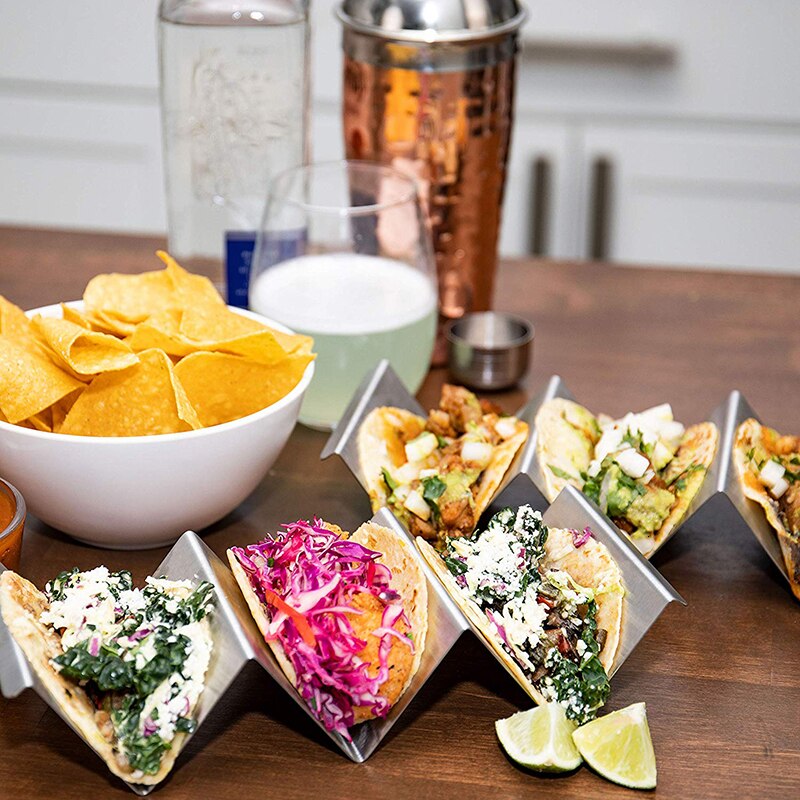 Pizza wave holdbart skal mexicanske tærter madreol show restaurant køkkenredskaber 1pc holder i rustfrit stål display stand