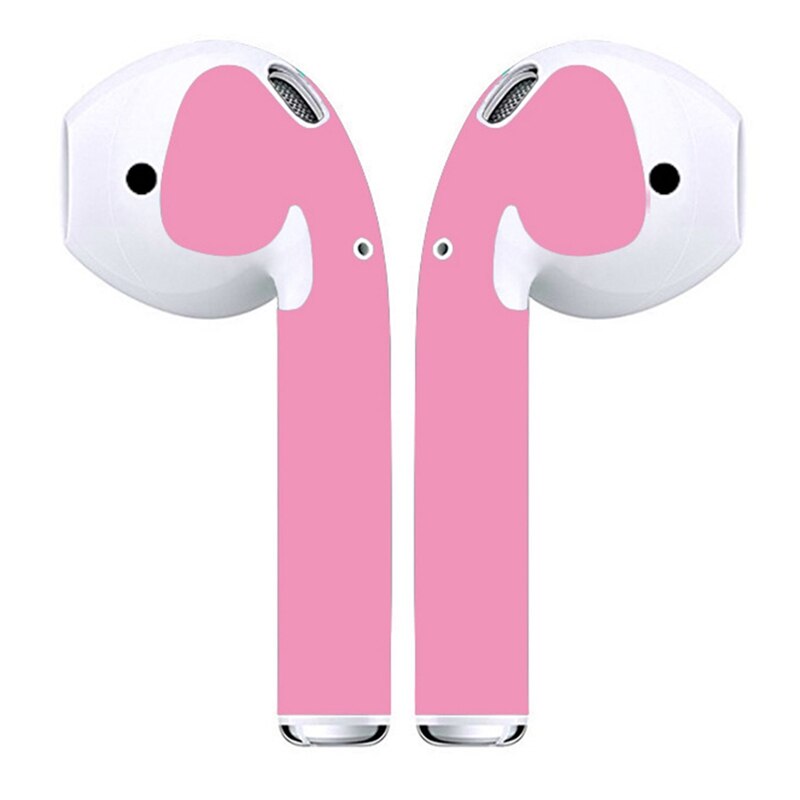 1 pair Multi-colored Autoadesivo Della Pelle di Protezione Senza Fili di Bluetooth del Trasduttore Auricolare Protettiva Avvolge Film Auricolare Paster per Airpods: Pink