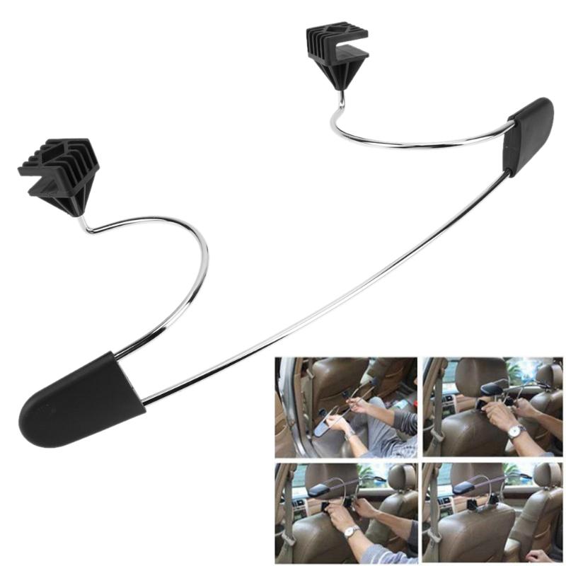 1 Pcs Auto Kledingrek Auto Hanger Kleedt Rack Hoofdsteun Zetel Metaal Roestvrij Kleerhanger Kleding Jacket Suit Shirts Houder