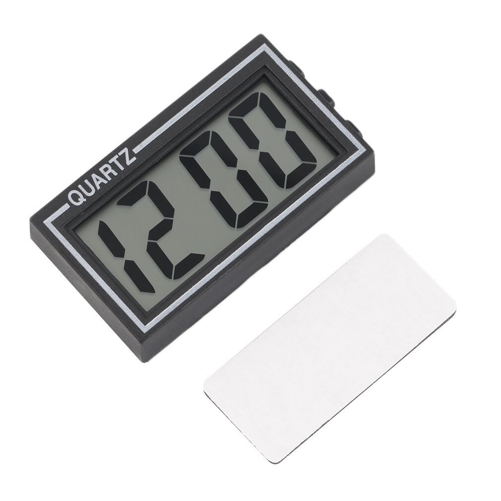 Lille størrelse digitalt lcd-bord bil dashboard skrivebord dato tidskalender lille ur holdbart til hjemmebrug