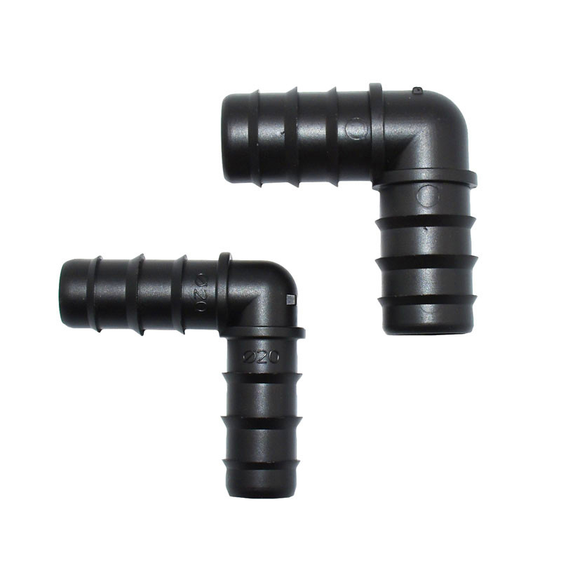 Wxrwxy riego de jardín 20mm codo púa 25mm juntas dobladas conector de riego púas 3/4 manguera conector de junta de reparación 5 uds