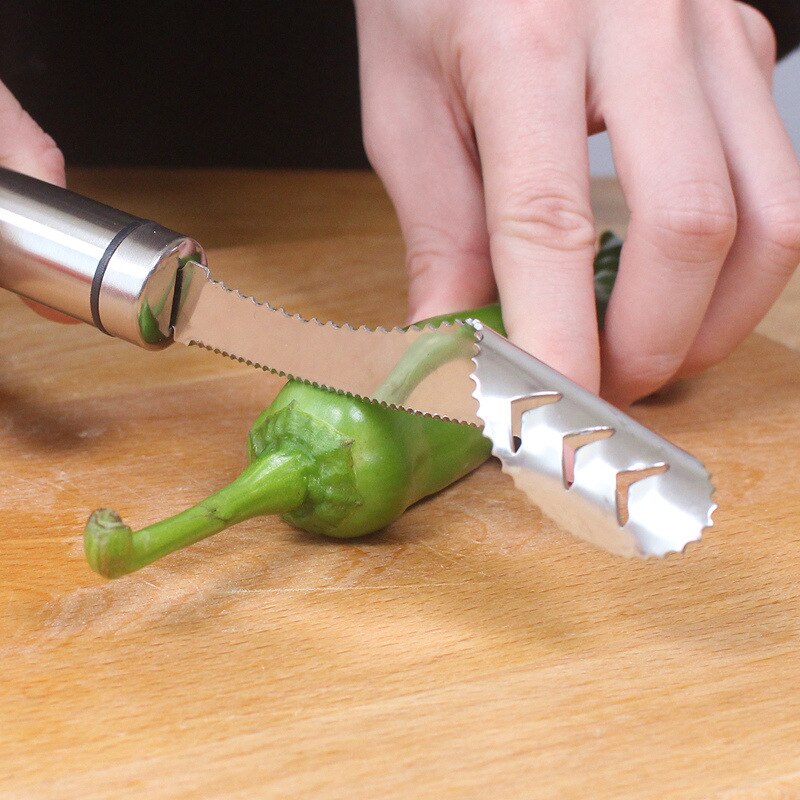 304 Stainless Steel Pepper Corer, Home Kitchen Green Pepper Corer, Stainless Steel Vegetable Corer