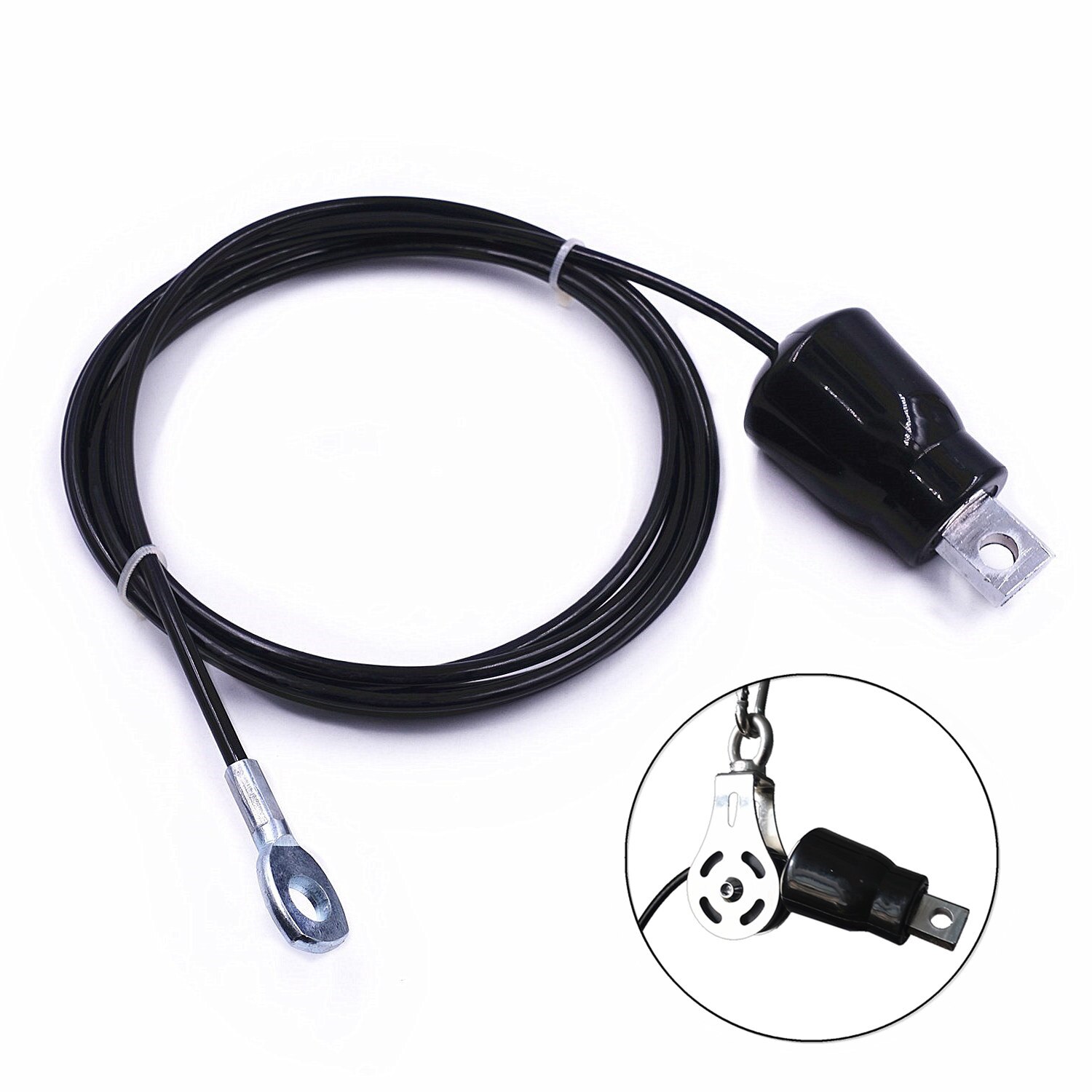 Fitness Pulley Gym Cable Replacement Steel Wire Rope with Big Durable Ball Stopper for Home Gym Cable Machine Pulley System