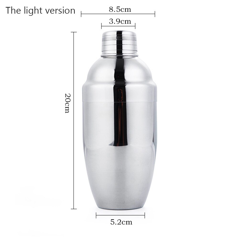 Stainless Steel Shaker Bar Household Shaker Shaker Cup Shaker Shaker Bar Supplies Tools Cocktail Shaker 500ml Support: Silver