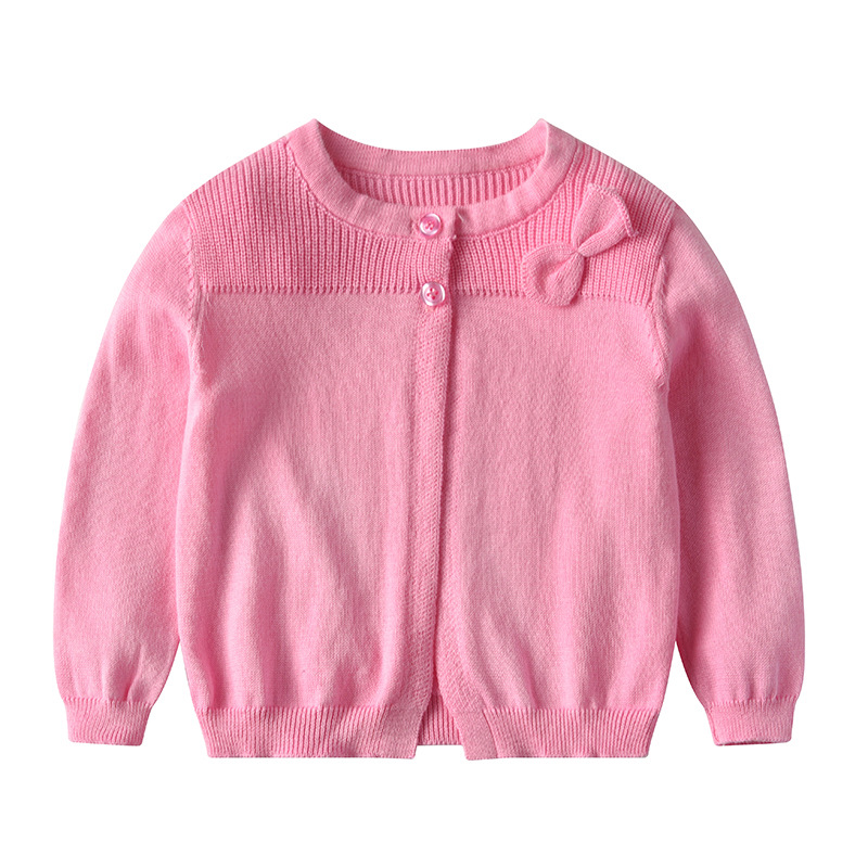 1-5yrs Gray Girls Sweater Cardigan Single Button Spring Outerwear Boys Jacket for 1 2 3 4 5 Year Old Kid Clothes 185063