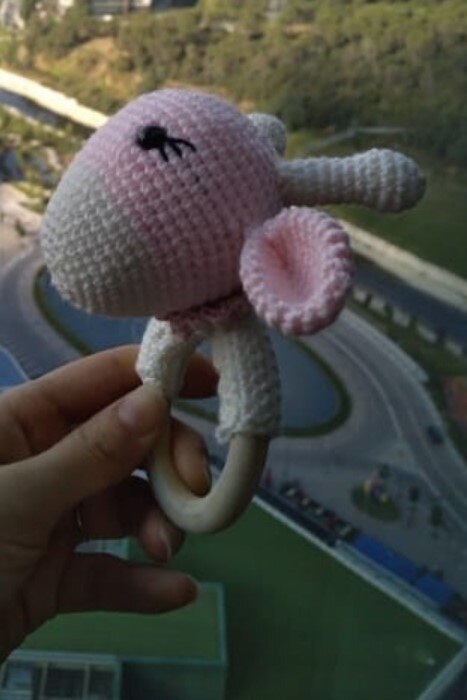 Gestrickte Gefüllte Zahn Kratzen Spielzeug handgefertigt Spielzeug