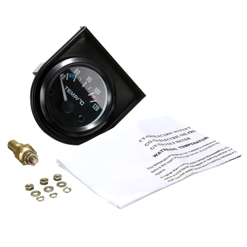 2 "52Mm Auto Pointer Water Temperatuurmeter 40-120 Celsius Water Temp Gauge Auto Meter