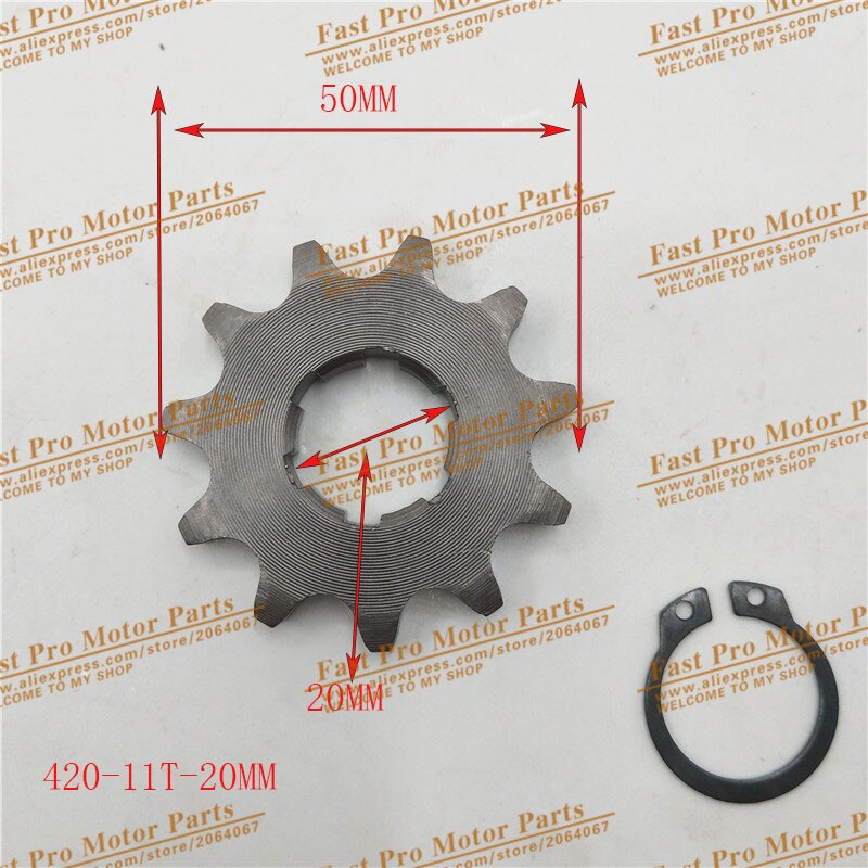 Front Engine 420# 17mm 20mm 10T 11T 12T 13T 14T 15T 16T 17T 18T 19T Teeth Chain Sprocket With Retainer Plate Locker: 420-11T-20MM