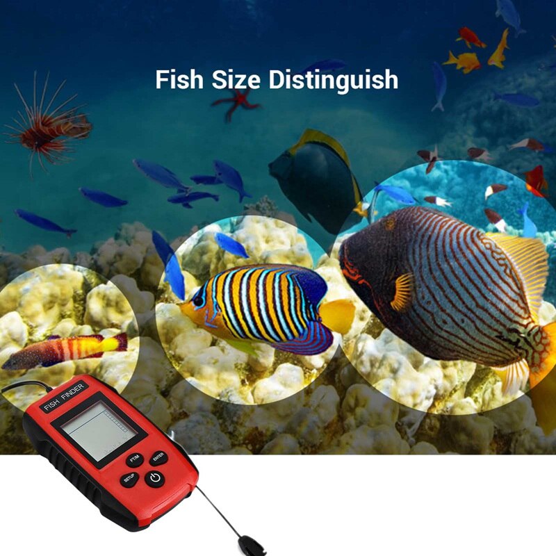 Alarma Sonar portátil Erchang TL88E buscador de peces 100M LCD buscadores de peces ecosonda buscador de pesca