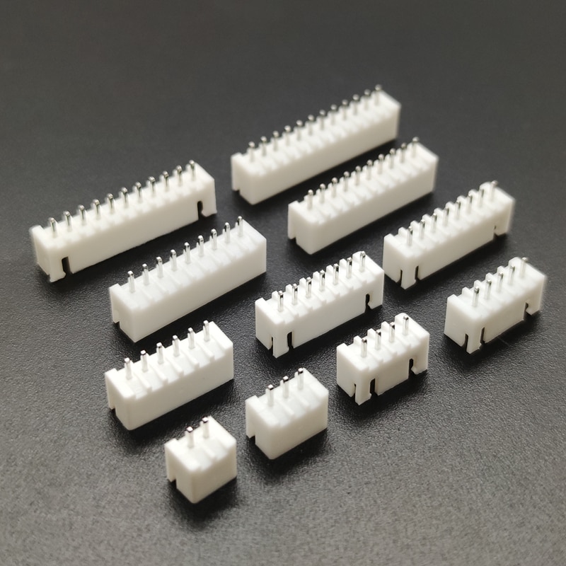 40 pièces XH2.54 2.54mm prise connecteur broche en-tête broche droite 2p-12p total 11 types