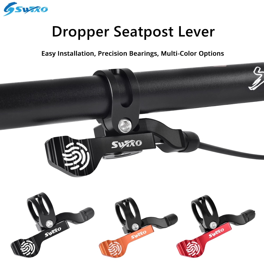 SWTXO Mountain Bike Dropper Seatpost Remote Lever Aluminum Alloy Adjustable Removable Bicycle Shifter for Suspension Seatpost