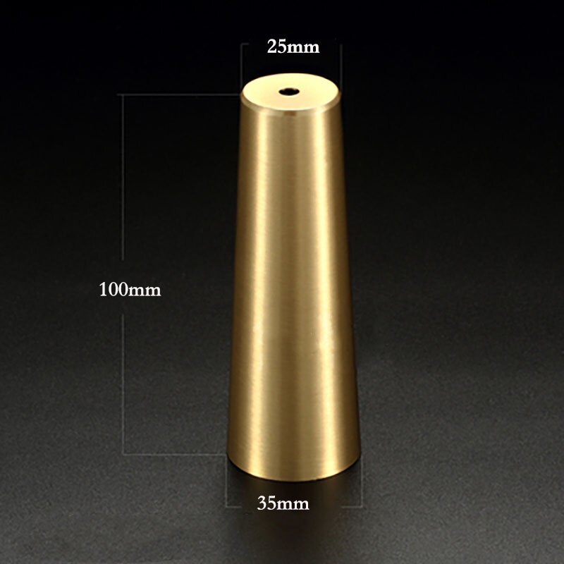 high Brass Cabinet Leg Covers Chair Cups Furniture Leg Tube Protector Table Feet Cover: D35 C25 H100