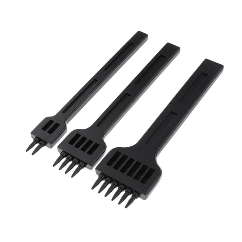 Leather Punch Round PU-Leather Chisel Cowhide Prong Stitching Hole Tool for DIY Belt Shoes Steel Die Metal Stamping Kit