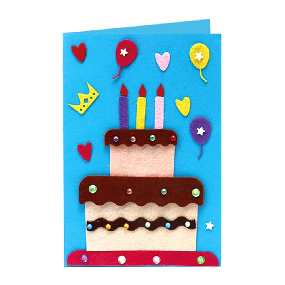 5Pcs Card Making Kit Tridimensional Thank You Card Art Crafts for Kid Girls