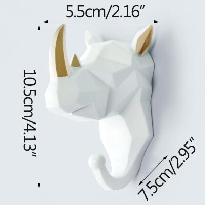 Dier Haak Sleutels Houder Muur Home Jas Hoed Rack Opknoping Herten Hoofd Jas Haak Nordic Creatieve Decoratieve Haak: 8