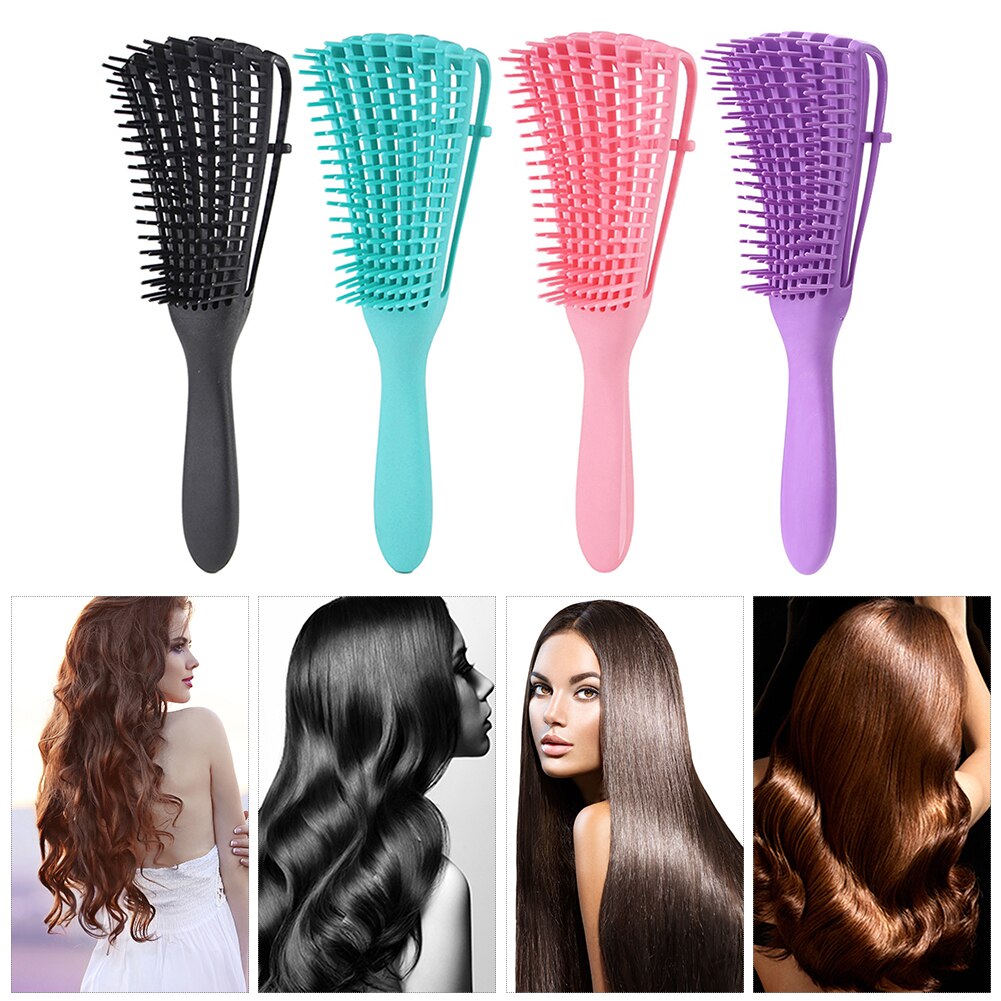 1 pz nuovo cuoio capelluto massaggio pettine spazzola per capelli donne districante spazzola per capelli nodo anti-cravatta spazzola per capelli professionale tipo di polpo pettine