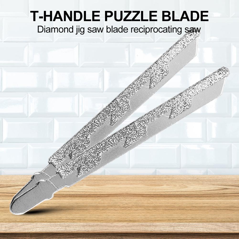 Diamant Jig Zaagblad T-Handvat Puzzel Blade Jig Zaagblad Reciprozaag Voor Marmer Steen Graniet Tegel Keramische snijden